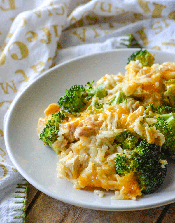 One Pot Cheesy Chicken Broccoli & Rice