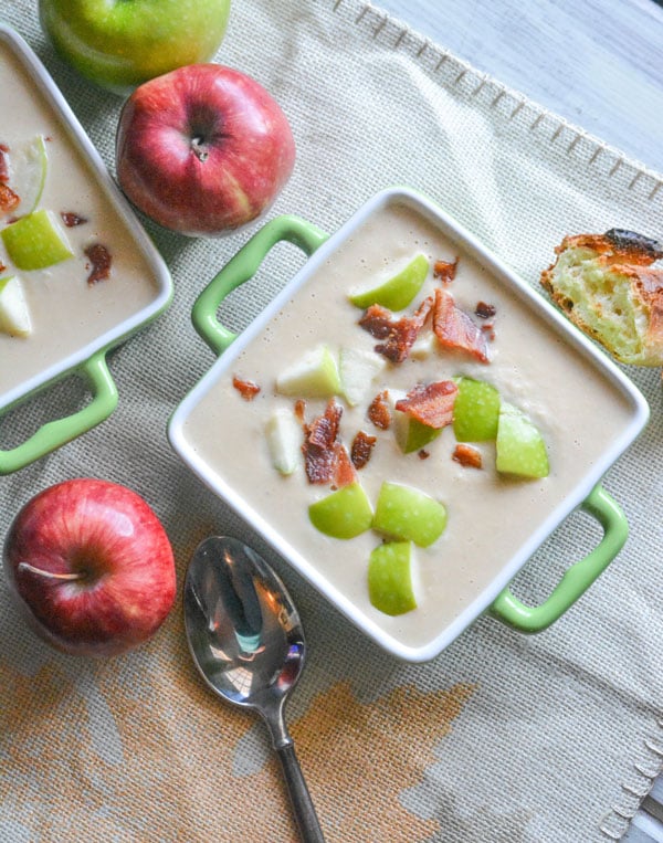 Roasted Apple & White Cheddar Soup