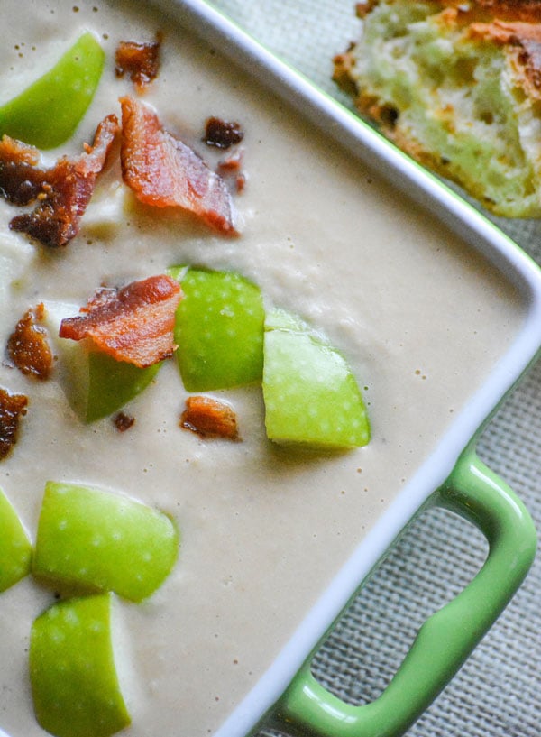 Roasted Apple & White Cheddar Soup