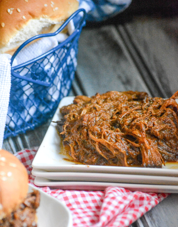 Slow Cooker Texas Style Barbecue Brisket Sandwiches - 4 Sons 'R' Us