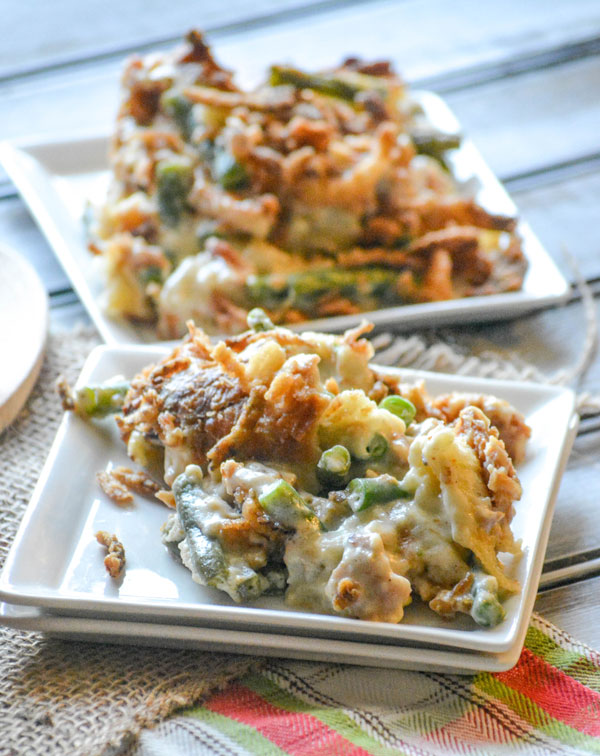 Green Bean Casserole Bread Pudding - 4 Sons 'R' Us