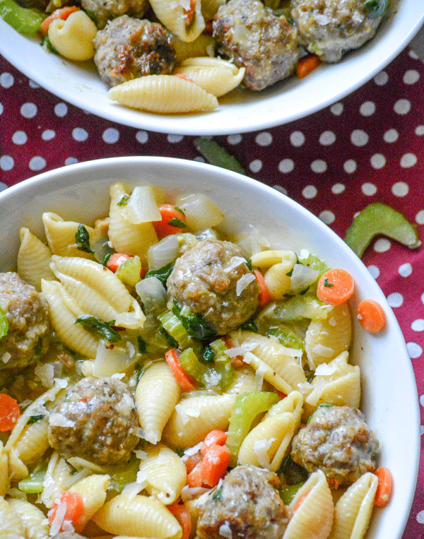 Italian Wedding Soup Pasta Skillet