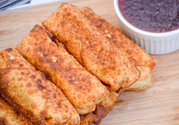 Thanksgiving Leftover Eggrolls & Cranberry Dipping Sauce