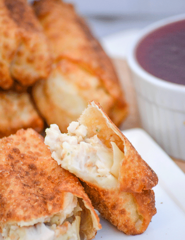 Thanksgiving Leftover Eggrolls & Cranberry Dipping Sauce