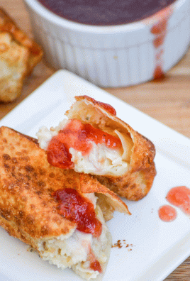 Thanksgiving Leftover Eggrolls & Cranberry Dipping Sauce