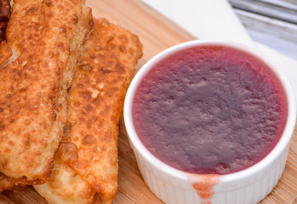 Thanksgiving Leftover Eggrolls & Cranberry Dipping Sauce