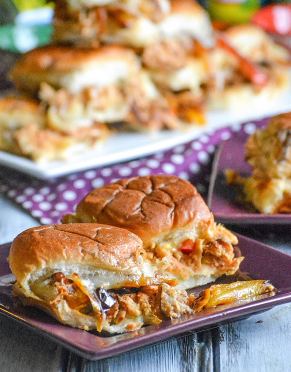 Spicy Barbecue Chicken Fajita Sliders