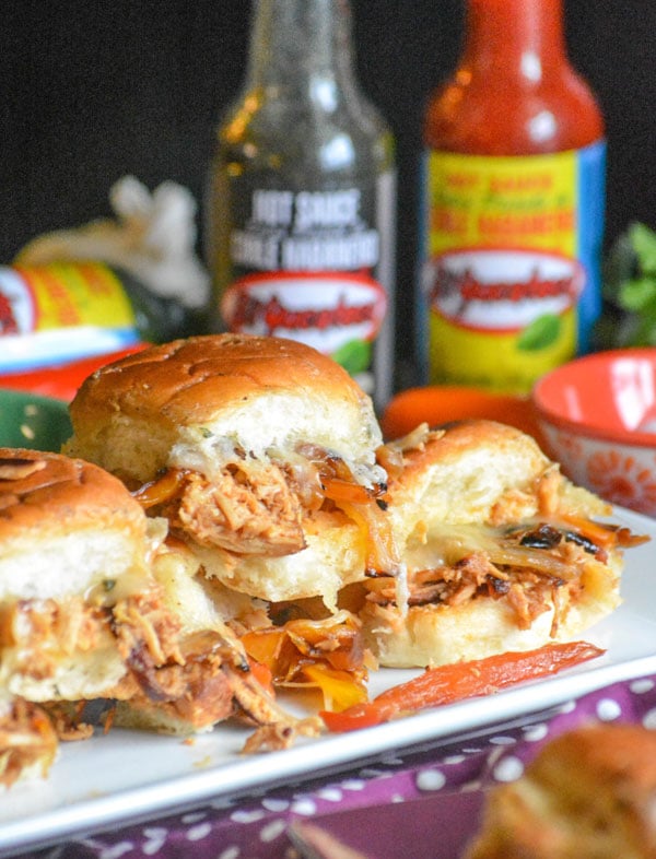 Spicy Barbecue Chicken Fajita Sliders