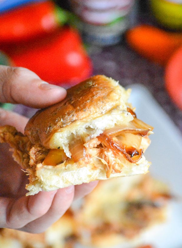 Spicy Barbecue Chicken Fajita Sliders