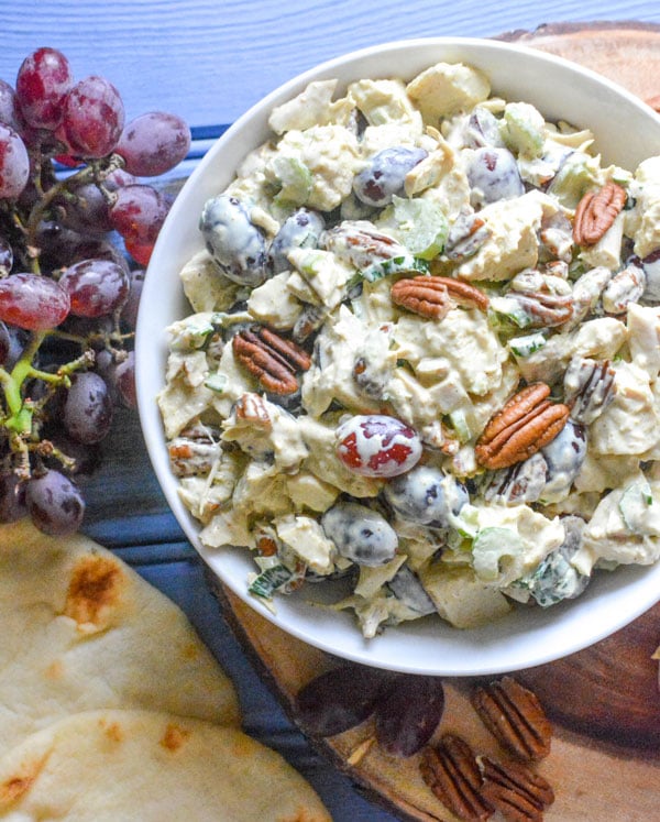 Curry Chicken Salad with Red Grapes & Pecans