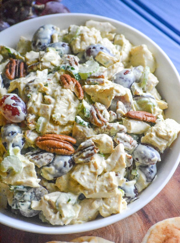 Curry Chicken Salad with Red Grapes & Pecans