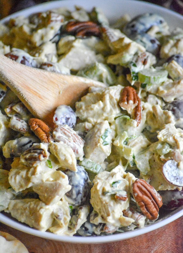 Curry Chicken Salad with Red Grapes & Pecans