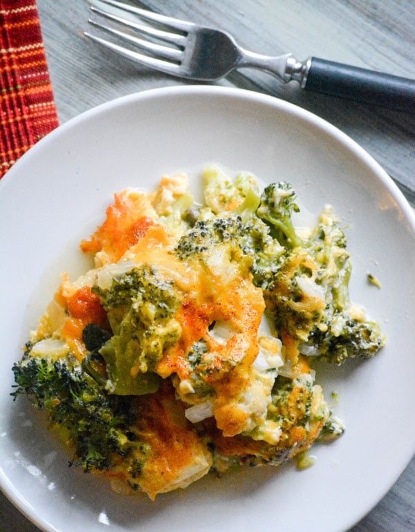 Grandma's Cheesy Broccoli Souffle Casserole