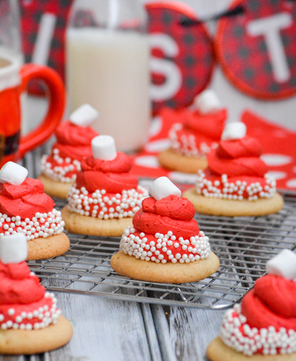 Santa Hat Cookies