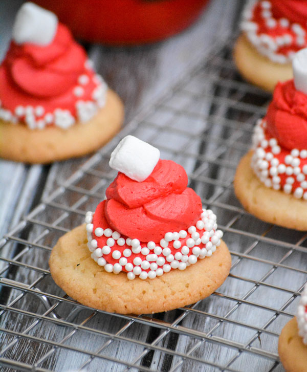 Santa Hat Cookies