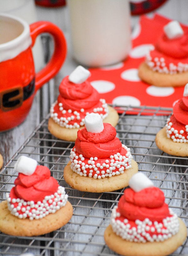 Santa Hat Cookies