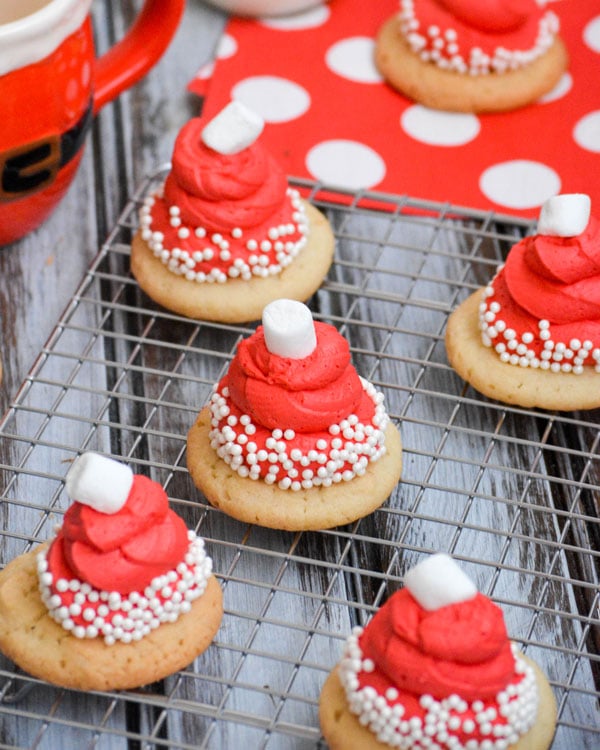 Santa Hat Cookies