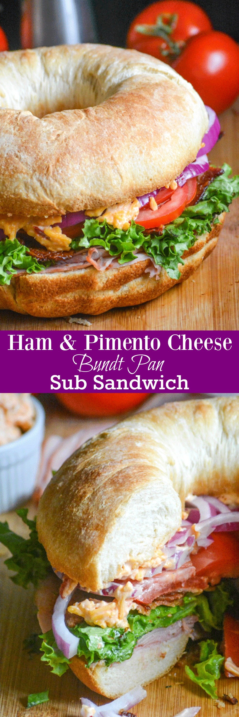 Get as excited about the great food as your are about the Big Game with this fun new way to feed your guests. Our Ham & Pimento Cheese Bundt Pan Sub Sandwich is quick & easy making it a perfect party appetizer or lunch. It's a yummy win for everyone!