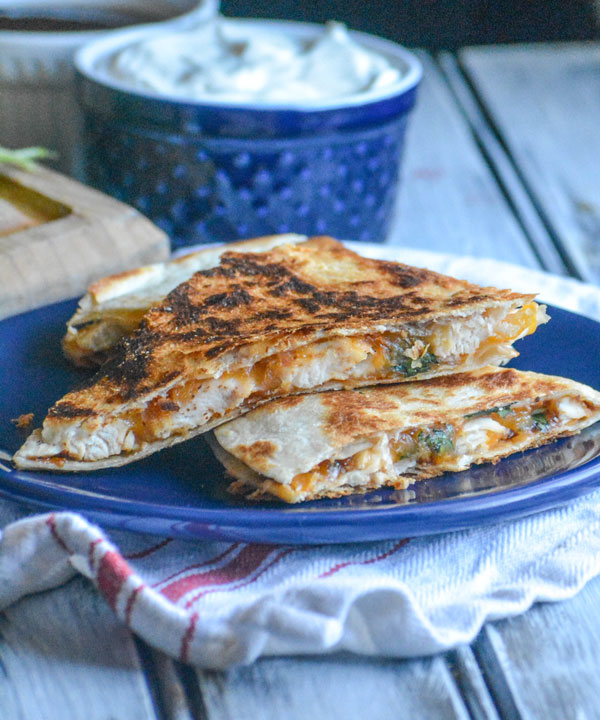 Cheesy Barbecue Chicken Quesadillas