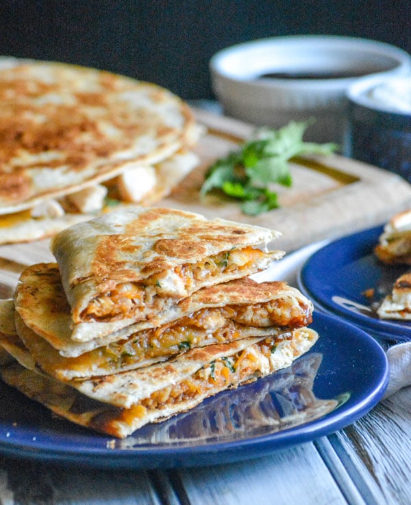 Cheesy Barbecue Chicken Quesadillas