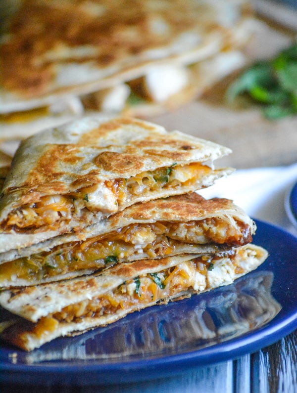 Cheesy Barbecue Chicken Quesadillas