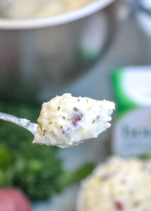 Whipped Boursin Cheese Mashed Red Potatoes