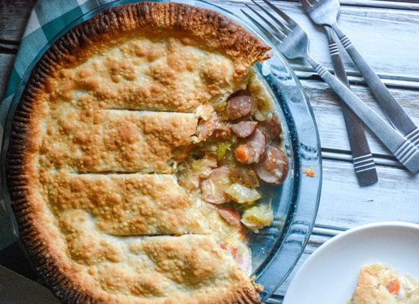 Smoked Sausage & Chicken Creole Pot Pie