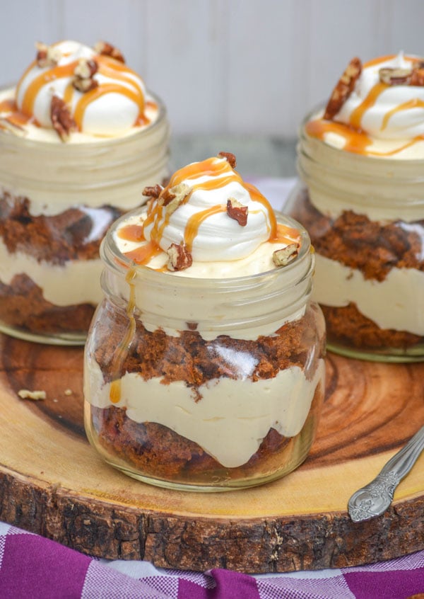 Carrot Cake Cream Cheese Pudding Trifles