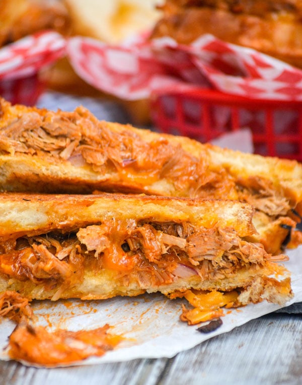Cherry Coke Smoked Pulled Pork Barbecue Grilled Cheese
