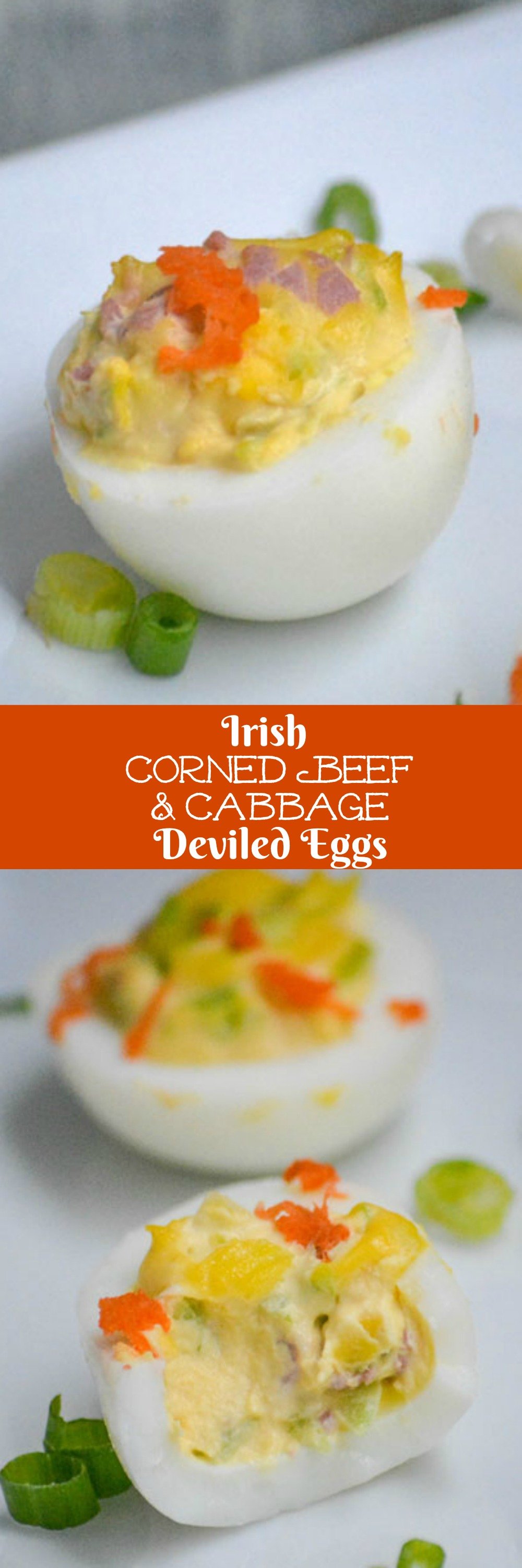 Corned beef & cabbage are an essential St. Patrick’s Day flavor combination. These quick & easy Irish Corned Beef & Cabbage Deviled Eggs are a fun, and totally tasty, way to embrace the classic while creating a creamy, delicious new tradition the whole family will enjoy as a snack, appetizer or as part of lunch or dinner.