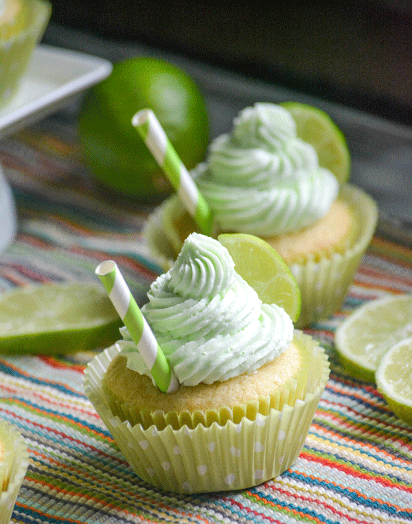 Tequila Lime Cupcakes with Salted Margarita Frosting