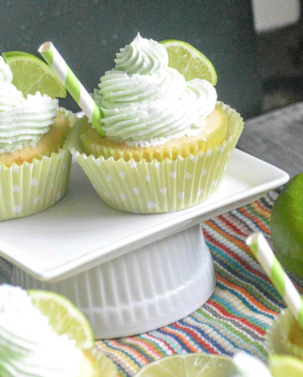 Salted Margarita Cupcakes with Tequila Lime Buttercream Frosting