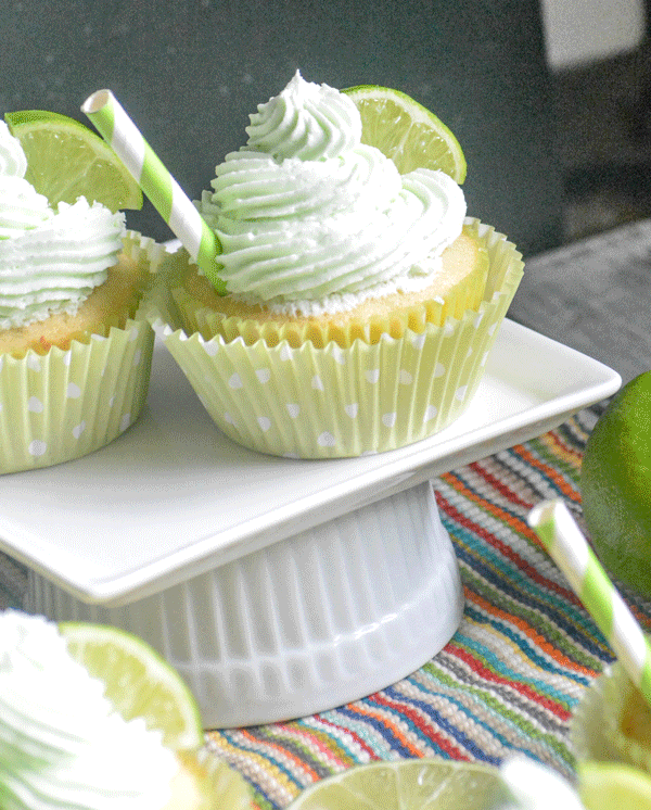 Salted Margarita Cupcakes with Tequila Lime Buttercream Frosting - 4 ...