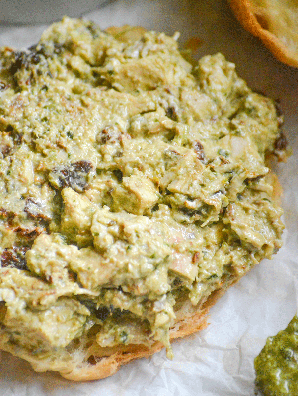 Sun Dried Tomato Basil Pesto Chicken Salad