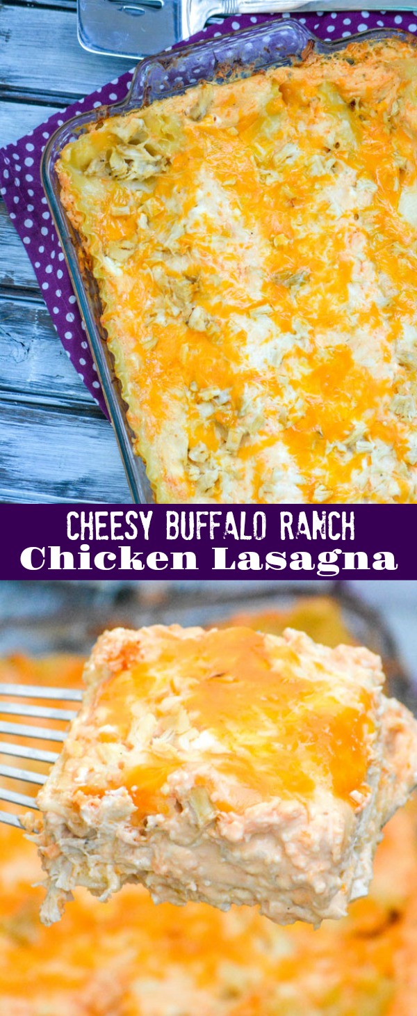 Layers of pasta, a blend of melted cheeses, and chunks of rotisserie chicken tossed with ranch seasoning and buffalo sauce make up this Cheesy Buffalo Ranch Chicken Lasagna. It’s a rich, cheesy meal made to feed a crowd, whether it’s a hearty family dinner or the star of the next neighborhood potluck.