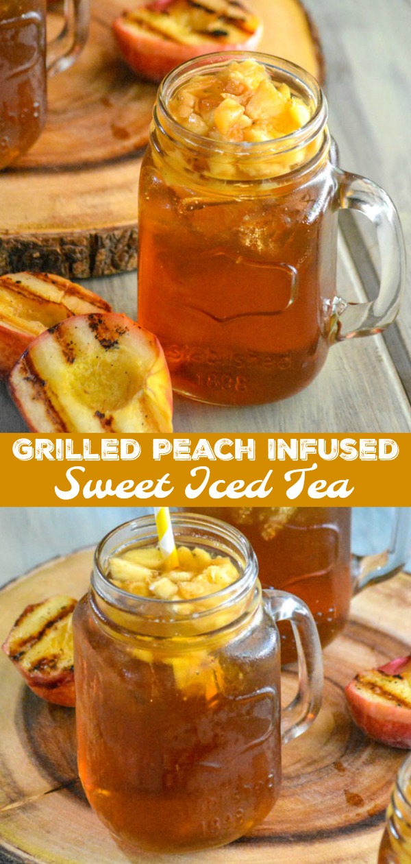 Sweet tea is a Southern staple, and every family has their own tried and true recipe they swear by. Did you know you could infuse your tea with fruit to make it an out of this world experience? This Grilled Peach Infused Sweet Iced Tea is a truly refreshing experience.