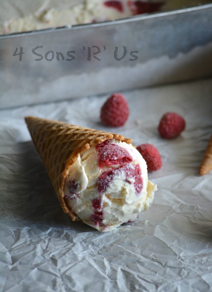 No Churn Raspberry Cheesecake Ice Cream