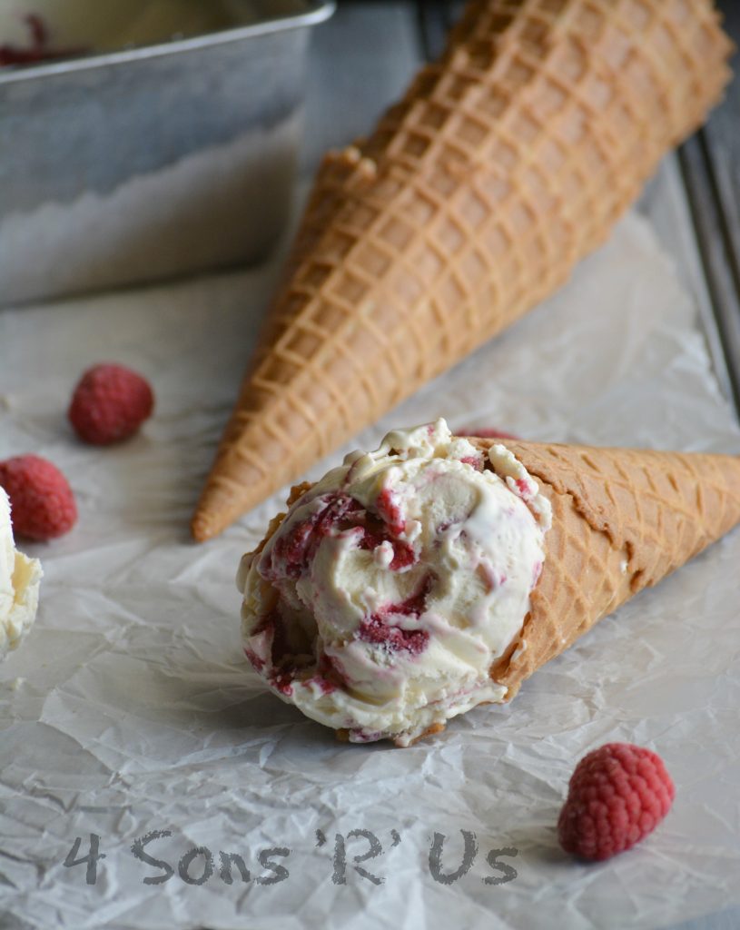 No Churn Raspberry Cheesecake Ice Cream