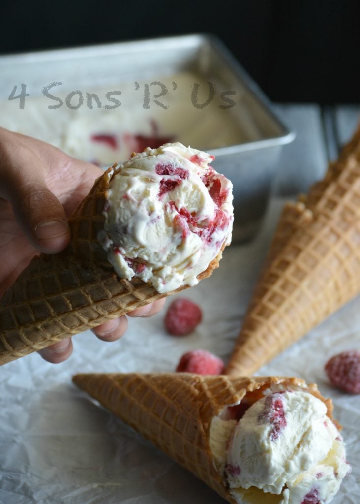 No Churn Raspberry Cheesecake Ice Cream