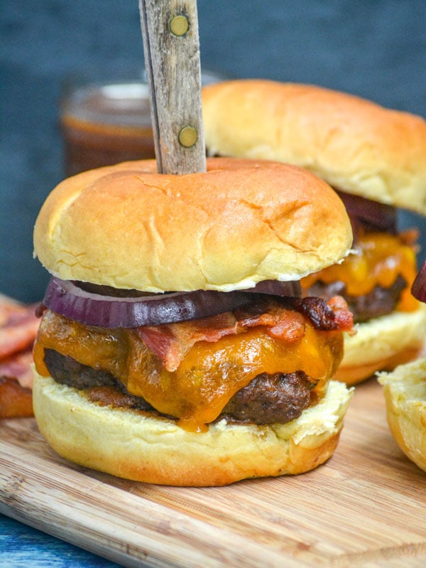 Pineapple Barbecue Sauce Smoked Whiskey Bacon Cheeseburgers