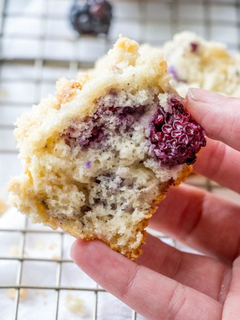 Blackberry Cobbler Muffins