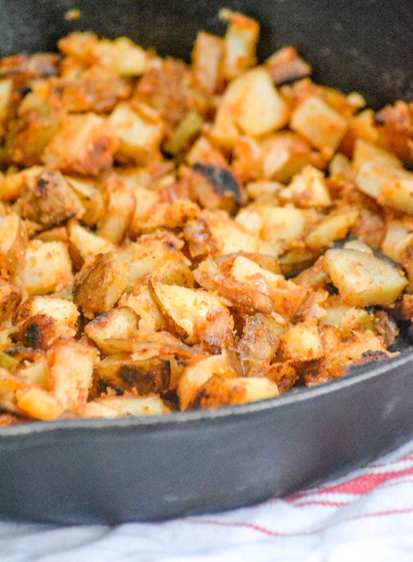 Cena en Casa de Estilo Frito Papas de Desayuno