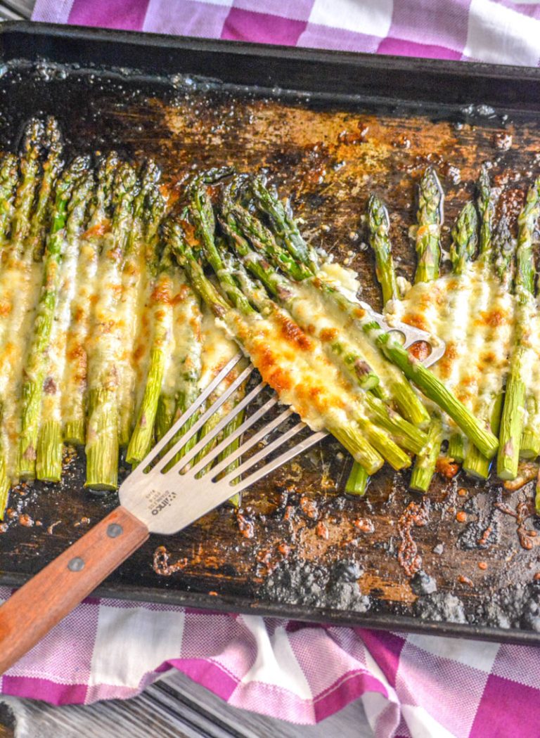 Garlic Roasted Cheesy Sheet Pan Asparagus 4 Sons 'R' Us