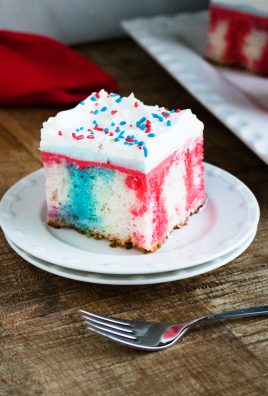 Red White & Blue Poke Cake