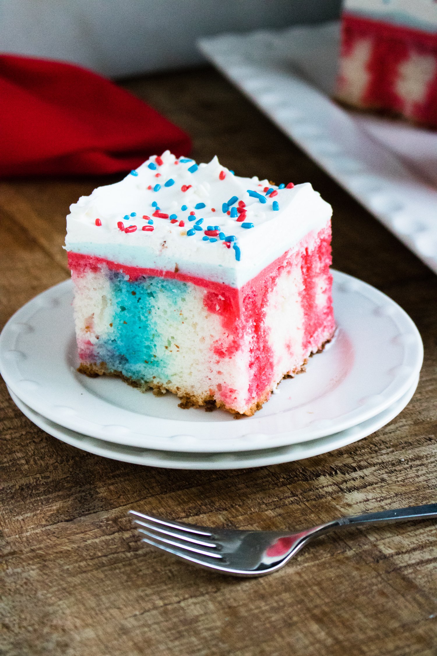 Red White & Blue Poke Cake - 4 Sons 'R' Us