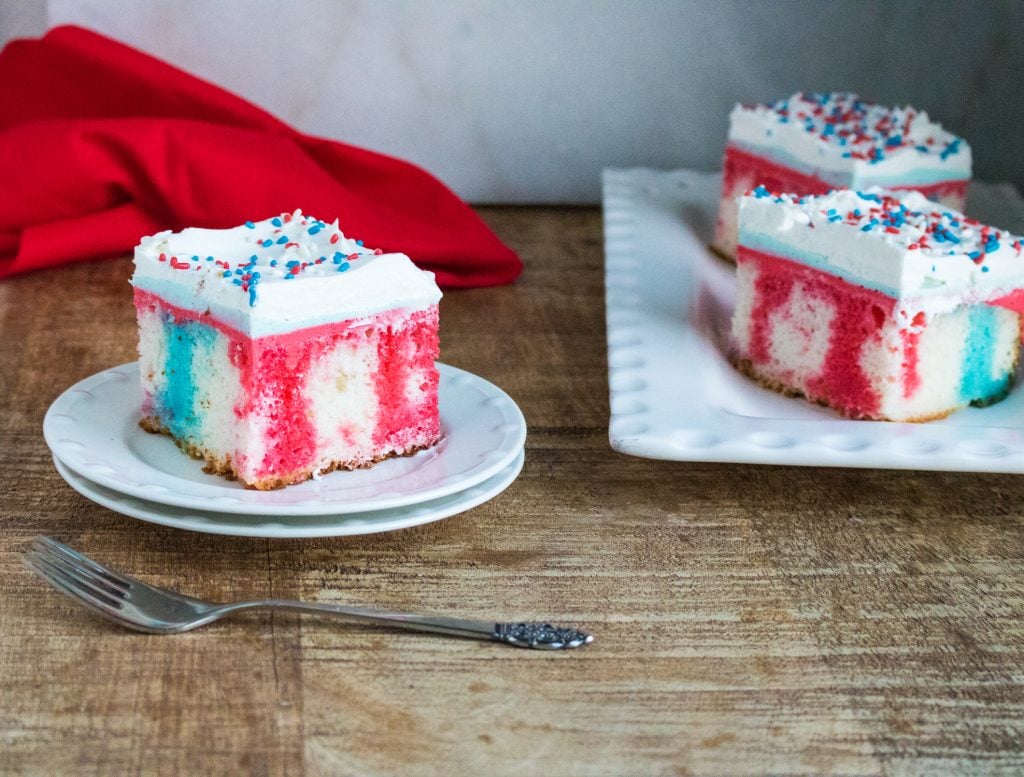 Quick & Easy Red White & Blue Cake