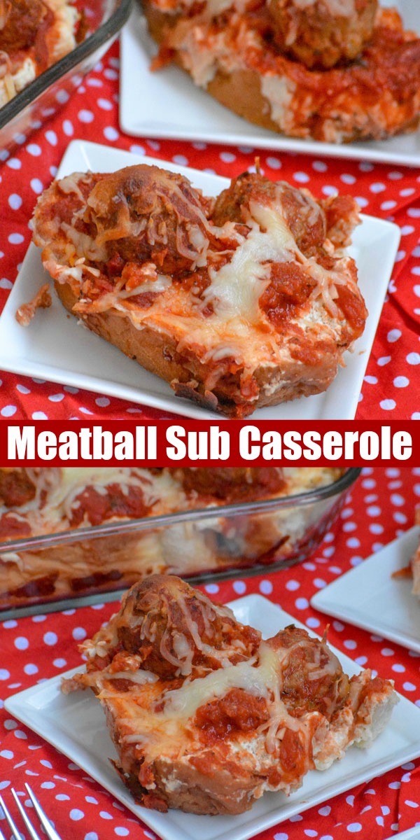 Casseroles are a busy parents’ best friend. Shoot, they’re my best friend. This Meatball Sub Sandwich Casserole is the less messy counterpart of one of those go-to meals you lean toward on a busy night. Everyone’s happy with this recipe!