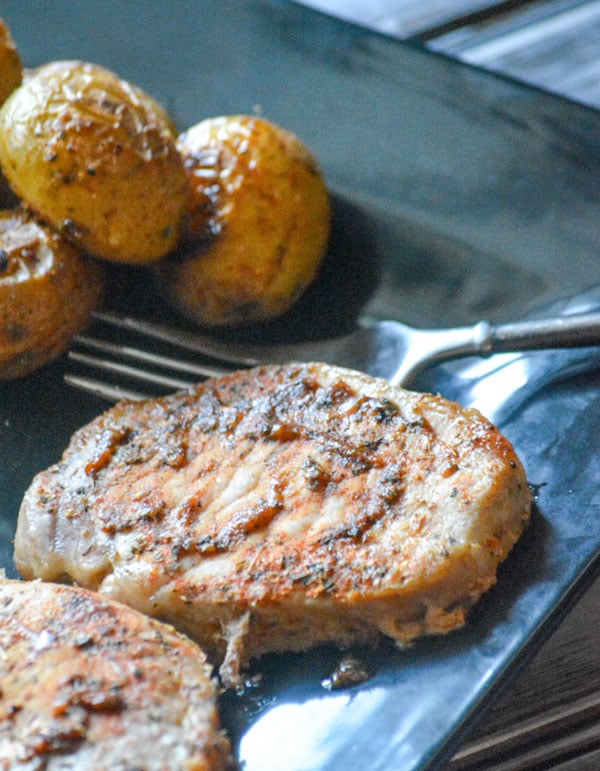 Ranch Pork Chop & Potato Sheet Pan Supper