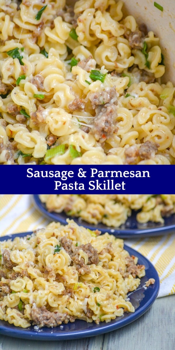 An easy meal with a short ingredient list, this Simple Sausage & Parmesan Pasta Skillet is seasoned to flavor perfection. Keep things light on hot Summer nights with a simple pasta dish for dinner.