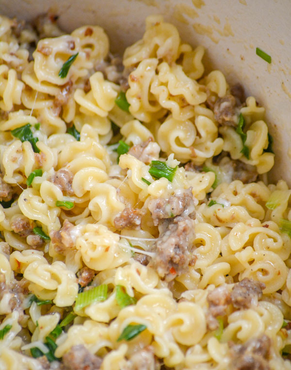 Simple Sausage & Parmesan Pasta Skillet